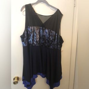 Plus size sequined tunic